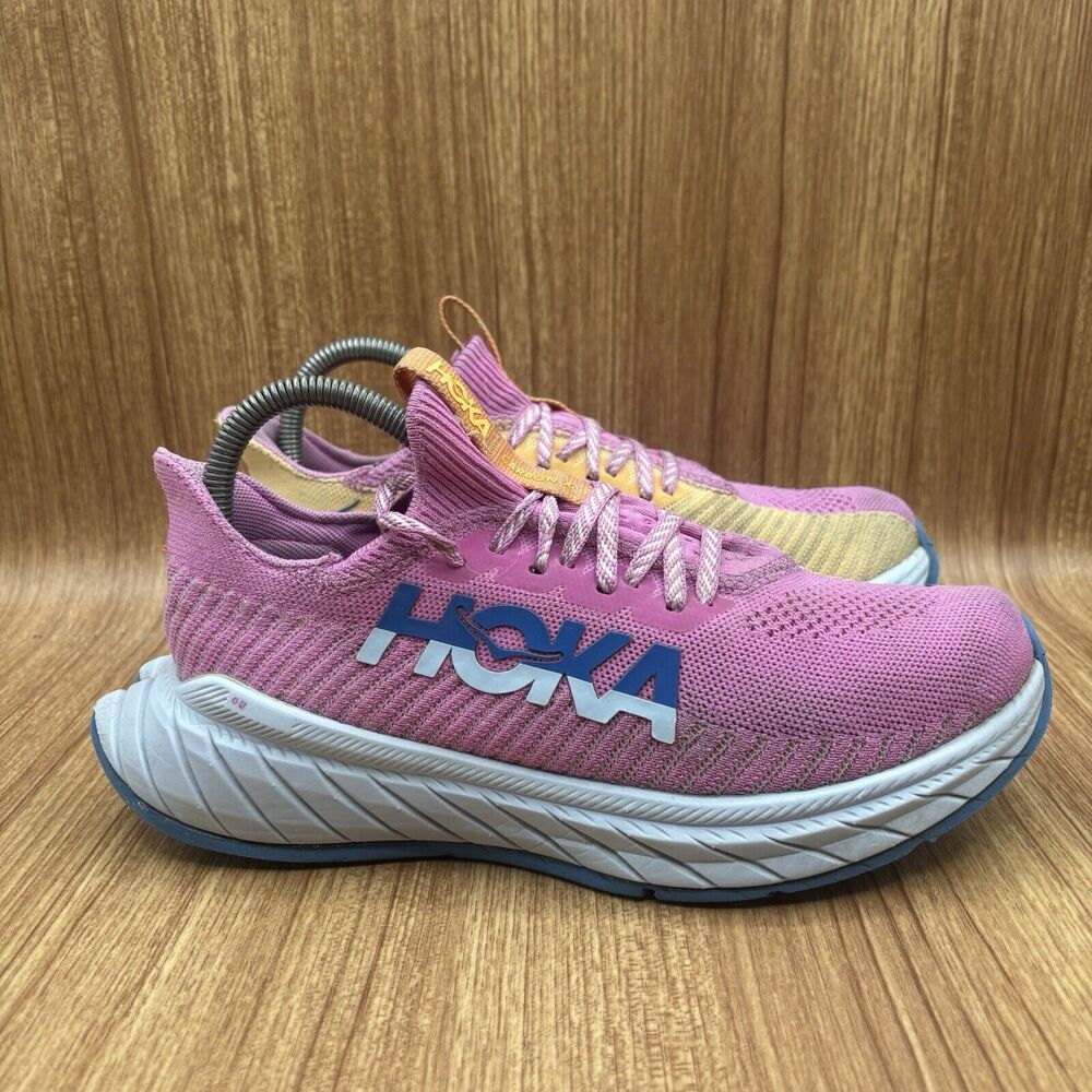 Hoka One One Women’s Carbon X 3  Pink Blue Size‎ 7.5 B Running Sneakers